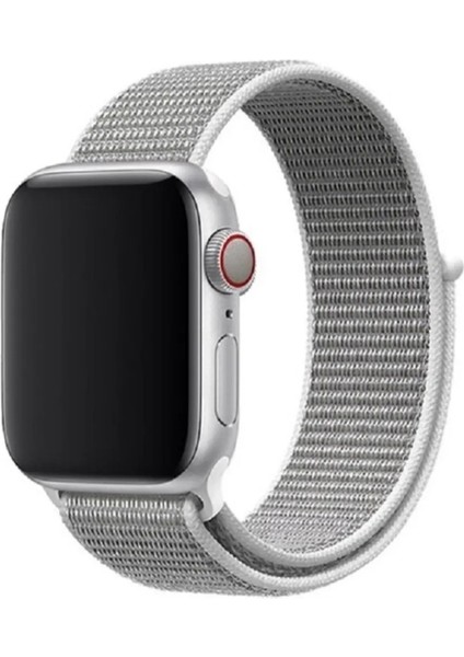 Apple Watch Cırtlı Bant Kordon ( Seri 10 - 42 mm Uyumlu) Açık Gri