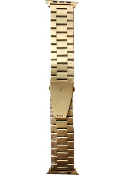 Apple Watch Paslanmaz Çelik Kordon ( Seri 10 - 42 mm Uyumlu) Gold modelleri