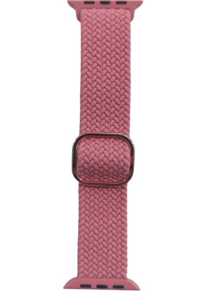 Apple Watch Örgü Tokalı Bant Kordon ( Seri 10 - 46 mm Uyumlu) Pembe fiyatları