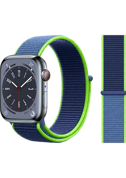 Apple Watch Cırtlı Bant Kordon ( Seri 10 - 46 mm Uyumlu) Lacivert
