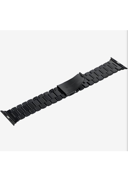 Apple Watch Paslanmaz Çelik Kordon ( Seri 10 - 46 mm Uyumlu) Siyah modelleri