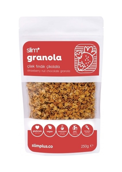Glutensiz Granola Mix Paket Çilek Granola 250 gr ve Kakao Granola 250 gr fırsatları