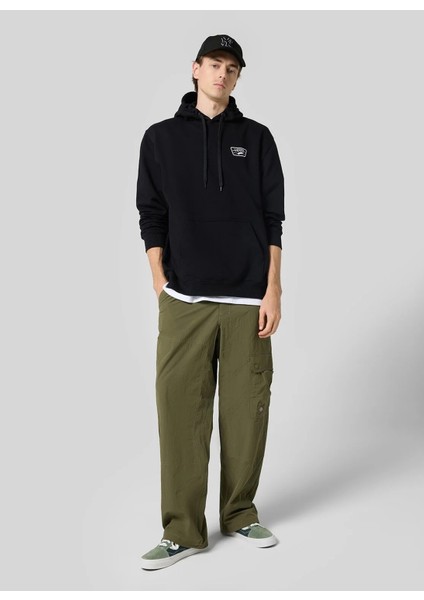 Siyah Erkek Kapüşon Yaka Normal Kalıp Sweatshirt VN000HNZBLK1-FULL Patch Pullover fiyatları