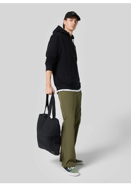 Siyah Erkek Kapüşon Yaka Normal Kalıp Sweatshirt VN000HNZBLK1-FULL Patch Pullover modelleri