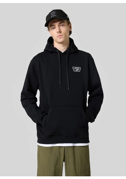 Siyah Erkek Kapüşon Yaka Normal Kalıp Sweatshirt VN000HNZBLK1-FULL Patch Pullover fırsatları