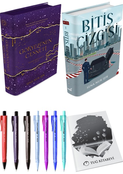 Bitiş Çizgisi Ciltli ve Gökyüzünün Cenneti 4 Ciltli Sena Nur Işık 2li Set
