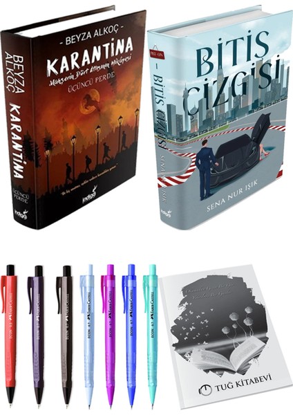 Bitiş Çizgisi Ciltli ve Karantina 3 Ciltli Beyza Alkoç 2li Set