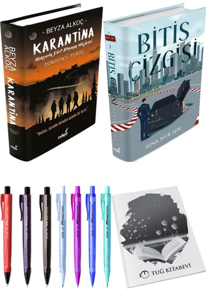 Bitiş Çizgisi Ciltli ve Karantina 4 Ciltli Beyza Alkoç 2li Set