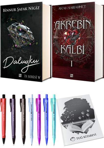 Akrebin Kalbi 1 Ciltli ve Is Serisi 5 Daluyku Ciltli Binnur Şafak Nigiz 2li Set