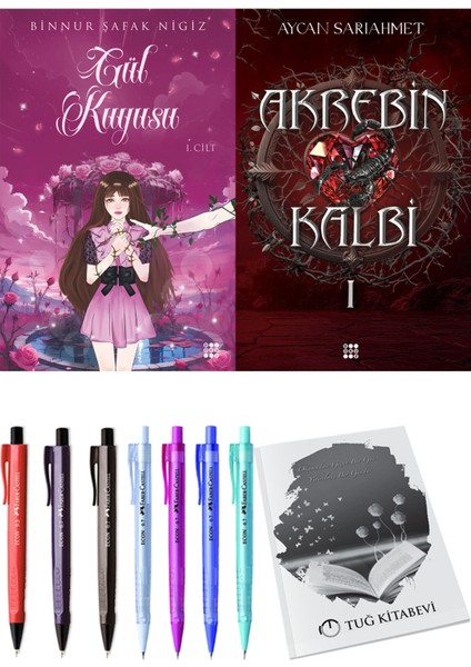 Akrebin Kalbi 1 ve Dokuz Yayınları Gül Kuyusu 1 Binnur Şafak Nigiz 2li Set