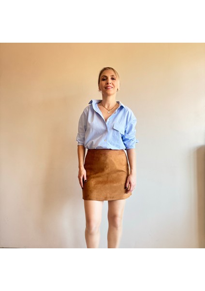 Taba Süet Mini Etek fırsatları