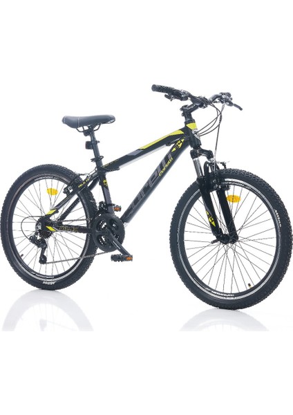 Felix 3.2 24'' Jant Dağ Bisikleti - Siyah-Sarı, 21 Vites, 36 cm Alüminyum Kadro