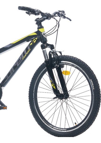 Felix 3.2 24'' Jant Dağ Bisikleti - Siyah-Sarı, 21 Vites, 36 cm Alüminyum Kadro fiyatları