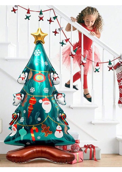 Büyük Ayaklı Çam Ağacı Folyo Balon