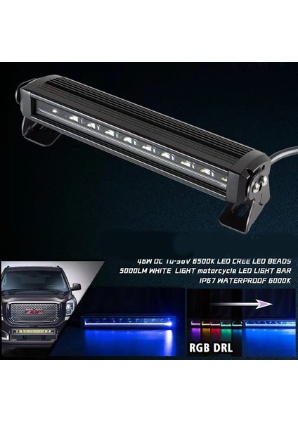 Offroad Sis Lambası Beyaz 50W 30,5 cm Beyaz-Sarı Gündüz Ledli 12-36V Adet / LASS360