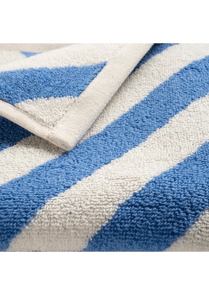 Ornaz İplik Boyalı Verevli Pamuk %100 Pamuk Yüz Havlusu 50x90 Cm Natural - Mavi fiyatları