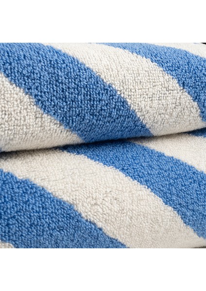 Ornaz İplik Boyalı Verevli Pamuk %100 Pamuk Yüz Havlusu 50x90 Cm Natural - Mavi fırsatları