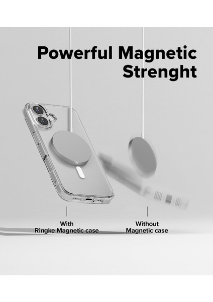 iPhone 16 Uyumlu Kılıf Sert Sararmaz Kablosuz Şarj Özellikli 3D Kamera Korumalı Leke Tutmaz Kapak