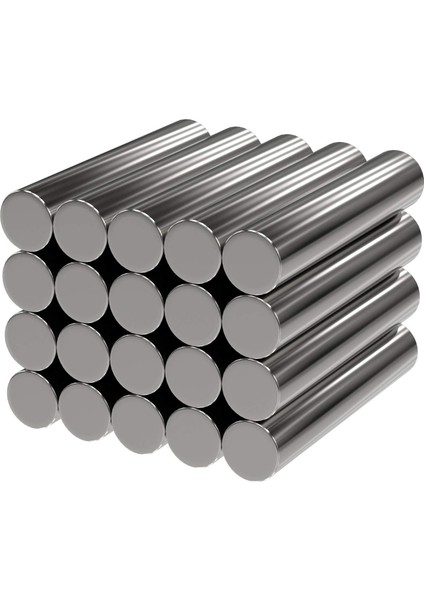 Çubuk Mıknatıs Neodyum Çubuk Mıknatıs D5X25MM ( 5mm Çap - 25 mm Uzunluk )