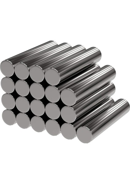 Çubuk Mıknatıs Neodyum Çubuk Mıknatıs D5X25MM ( 5mm Çap - 25 mm Uzunluk )