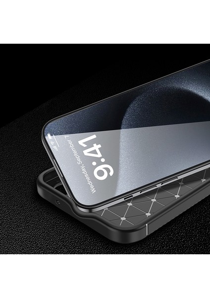 Apple iPhone 16 Plus Uyumlu Kılıf Karbon Tasarım Kamera Korumalı Silikon Telefon Kılıfı Kapak modelleri