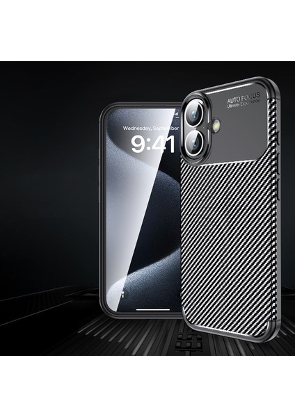 Apple iPhone 16 Plus Uyumlu Kılıf Karbon Tasarım Kamera Korumalı Silikon Telefon Kılıfı Kapak indirimleri