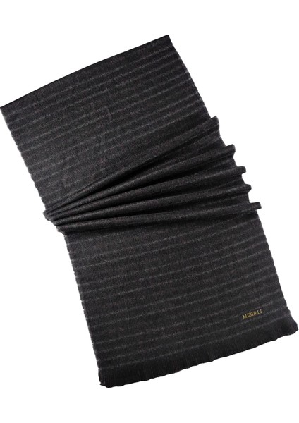 Mısırlı Eşarp Erkek Yün Çizgili Kaşkol ( Atkı )