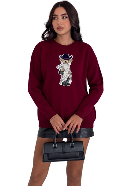 Ayıcıklı Kazak V4 - Kadın Triko Kazak Standart Beden 007 fiyatları