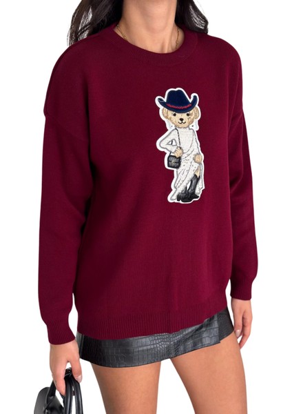 Ayıcıklı Kazak V4 - Kadın Triko Kazak Standart Beden 007 fırsatları