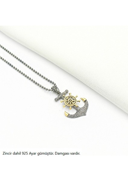 Kaptanın Yolculuğu Denizci Çapa Erkek Gümüş Kolye indirimleri