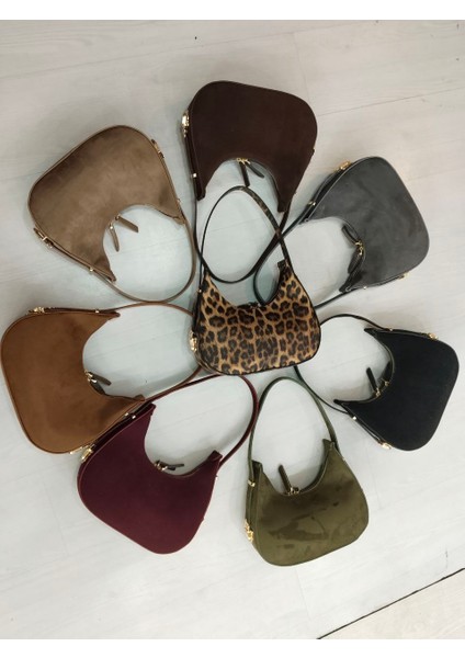 Süet Cherry Model Gold Detaylı Kadın Kol Çantası fiyatları