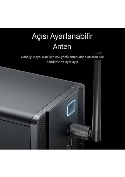 AC650M Wifi+Bluetooth Adaptörü CE/FC /ROHS Lisanslı Süper Hızlı Çift Bant 5Ghz 650Mbps/433Mbps/2.4Ghz 133Mbps