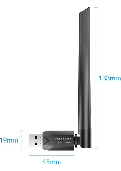 AC650M Wifi+Bluetooth Adaptörü CE/FC /ROHS Lisanslı Süper Hızlı Çift Bant 5Ghz 650Mbps/433Mbps/2.4Ghz 133Mbps