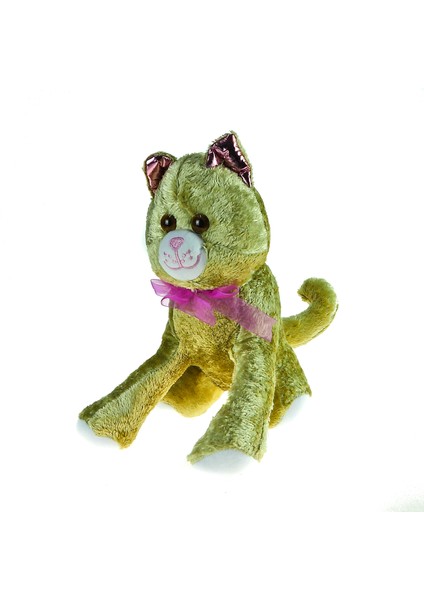 Oyuncak Peluş Kedi Sevimli Kedi Gold 30 cm