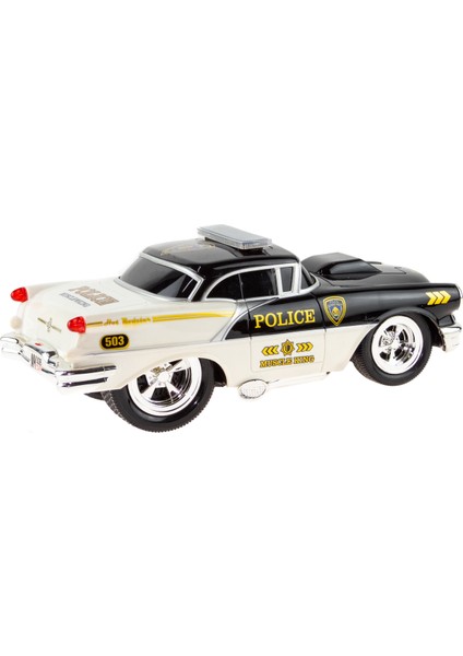 1:16 Ölçek Uzaktan Kumandalı Klasik Araba Super Polis Chewy Siyah modelleri