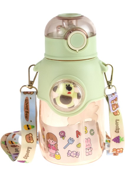 Matara Ayıcık 600 ml Suluk Matara Yeşil