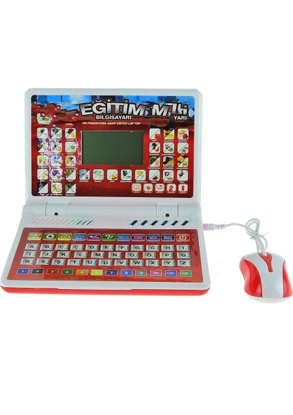 Oyuncak Laptop Eğitici Bilgisayarı Türkçe Ingilizce Eğitici Red