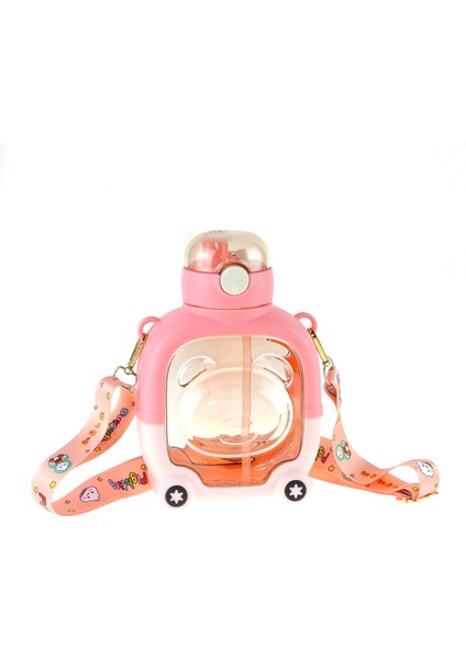 Matara Ayıcık Sevimli Matara 1000 ml Pembe