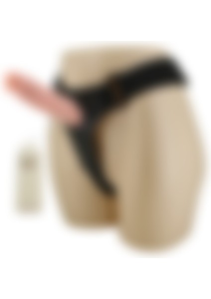 17 cm Süper Realistik Titreşimli Belden Bağlamalı Kumandalı Vibratör Strapon