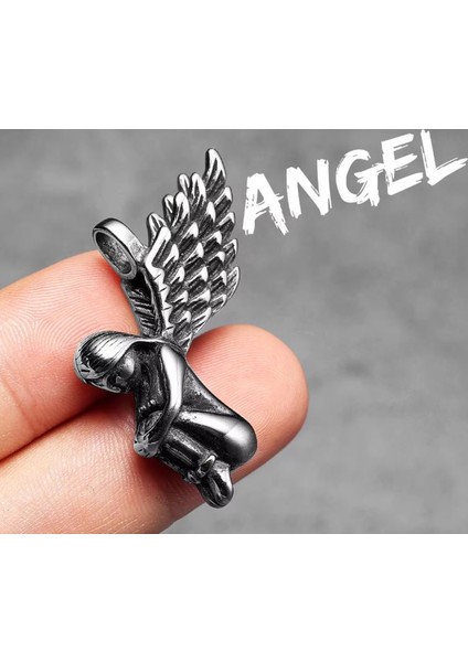 3 Boyut Tasarım Paslanmaz Çelik Uzun Zincirli Melek Kanat Angel Kolye fiyatları