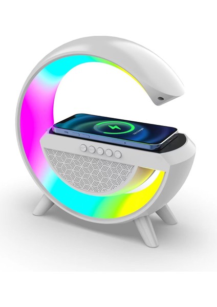 Kablosuz Cep Telefonu Şarj Standı 10W 1800MAH BT-TF-USB-15W Wireless Şarj Rgb Işıklı Speaker modelleri