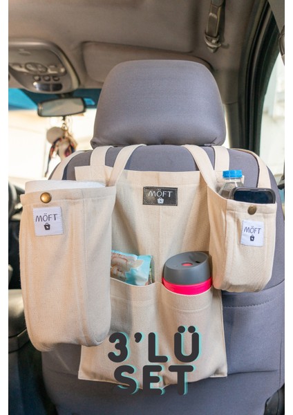 3'lü Araç Bagaj Koltuk Düzenleyici Organızer Toparlayıcı Tüm Araçlara Uygun