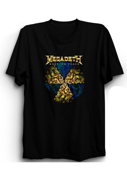 Megadeth, Rust In Peace, Skulls, Rock Metal Müzik Grubu, Pamuk Tişört