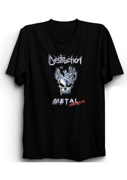 Destruction, Metal, Rock Metal Müzik Grubu Pamuk Tişört