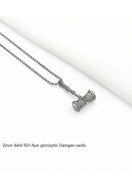 Zambak Çiçeği Figürlü Tokmak Erkek Gümüş Kolye fiyatları