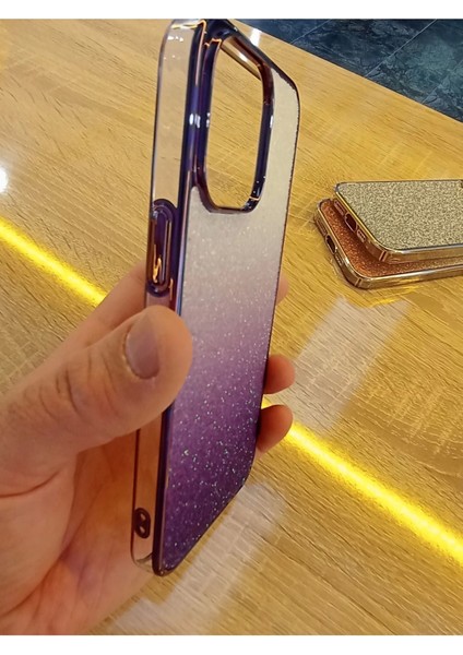 iPhone 15 Pro Max Taşlı Kapak Içi Karbon Hologramlı Darbe Korumalı Kılıf