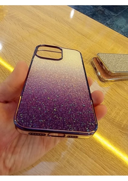 iPhone 15 Pro Max Taşlı Kapak Içi Karbon Hologramlı Darbe Korumalı Kılıf