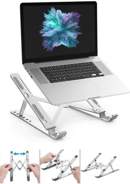 Alüminyum Macbook Uyumlu 7 Kademeli Notebook Stand