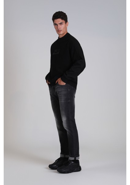 Vıler Erkek Sweatshirt Siyah