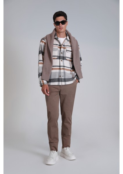 Gabrıel Spor Erkek Chino Pantolon Slim Fit Koyu Yeşil
